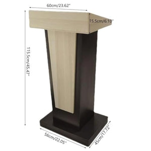 CAMBOS Luxury Lectern Podium Stand with Open Storage - Wood Conference Table Teacher Podium