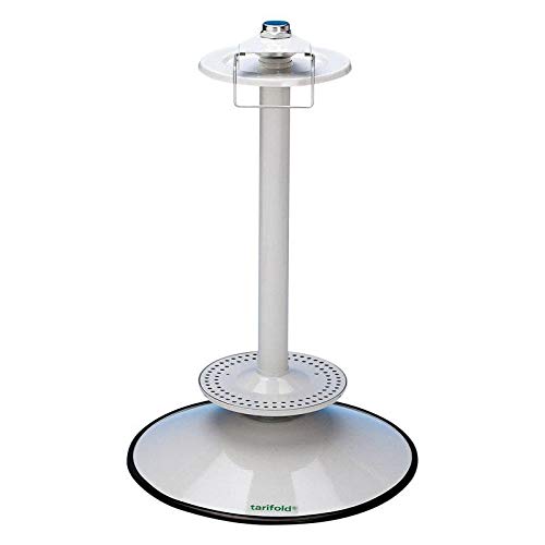 Tarifold Premium Desktop Reference System with 360° Steel Rotary Base - 50 White Frame Antimicrobial Pockets - Letter-Size - 100 Sheet Capacity