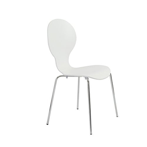 Eurø Style Bunny Stacking Chair, Set of 4, White