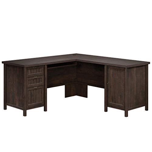 Sauder 422982 Costa L-Desk, Coffee Oak Finish