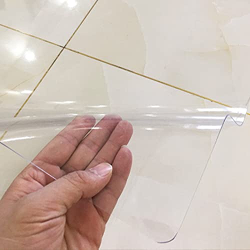 LPRR Rectangular Clear Rug for Hardwood Floor, Chair Desk Protectors Carpet - 130cmx800cm