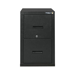 FireKing FireShield 22" D Vertical 1-Drawer File Cabinet and Safe, Metal, Black Stone