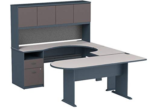Series A U Shaped Desk with Hutch, Peninsula and Storage