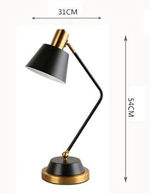 SCAUA Modern Desk Lamp Metal Office Architect's Lamp LED Adjustable Black