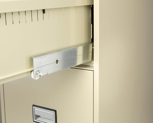 PHOENIX SAFE INTERNATIONAL LLC Vertical 31" 4-Drawer Letter Fireproof File Cabinet with Key Lock, Water Seal - Putty LTR4W31P