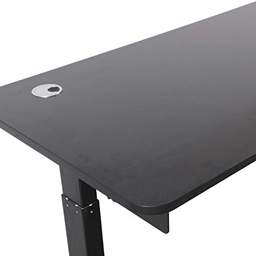 M MUNCASO Height Adjustable Electric Standing Desk for Office Home - 48” x 24” Stand up Desk Workstation, Sit Stand Home Office Table (Black)