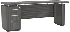 Mayline STC66BTDW Sterling Desk, 66", Textured Driftwood Laminate