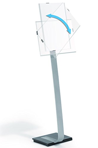DURABLE Infobase Duo Aluminum Floor Sign Stand for 11-Inch x 17-Inch Inserts (481523)