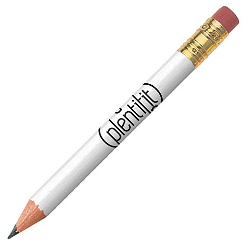 Personalized Round Golf Pencil with Eraser Printed with Your Company/School Name/Logo or Message - 1440 QTY