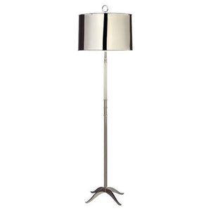 Robert Abbey S1911 Lamps with White Painted Interior Metal Shades, Polished Nickel Finish