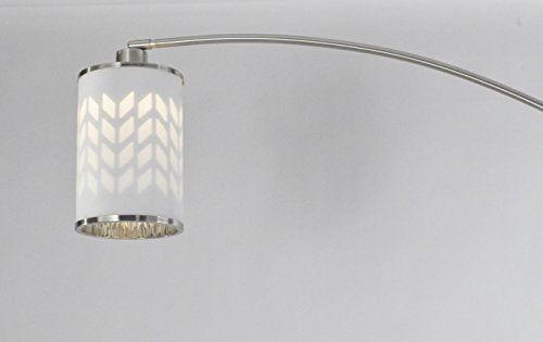 NOVA of California 2311078 Flora Contemporary Three Light Arched Floor Lamp, Metal with Weathered Brass Finish and Dimmer Switch, Modern Over The Sofa Living Room Light