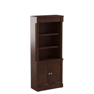 Sauder Palladia Library with Doors, Select Cherry Finish, 29.37" x 13.90" x 71.85