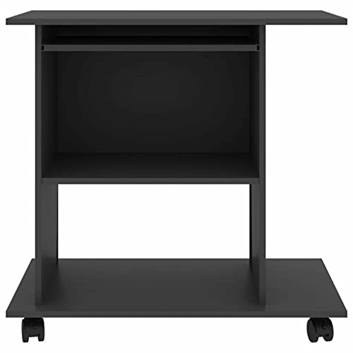 Computer Desk Gray Chipboard Home Office Desk Workstation Furniture