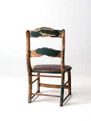 Lschool Antique Small Painted Side Chair