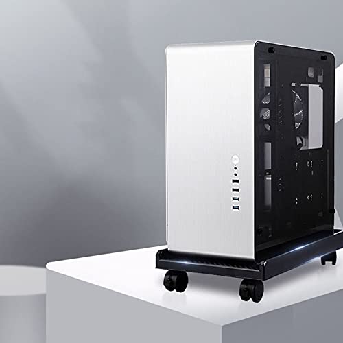 YFSDX 1Pc Mobile CPU Stand Computer Tower Stand with Wheels Computer Case Holder (Color : Black)