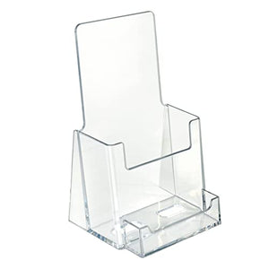 Azar Displays 252922-100PK Counter Trifold Brochure Holder with Business Card Pocket, 100-Pack