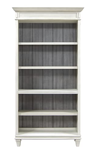 Martin Furniture Hartford White Open Wood Bookcase & Storage Cabinet