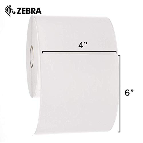 Zebra ZD620t Thermal Transfer Printer Plus 4 x 6 in Z-Perform 2000T Labels and Black Wax Ribbon Print Width of 4 in Ethernet, Serial, USB Connectivity
