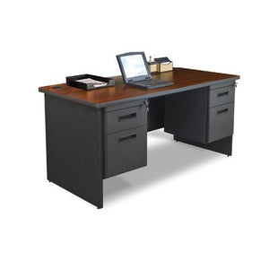 Pronto Computer Desk with 2 Right & 2 Left Drawers and Key Size: 29" H x 60" W x 30" D