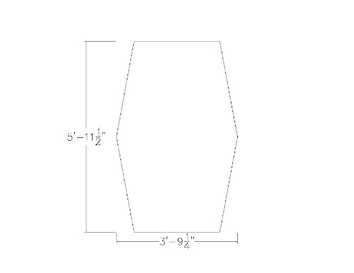 SKUTCHI DESIGNS INC. Harmony Series 6 Person Hexagon Conference Room Table 6X4 Sea Slt