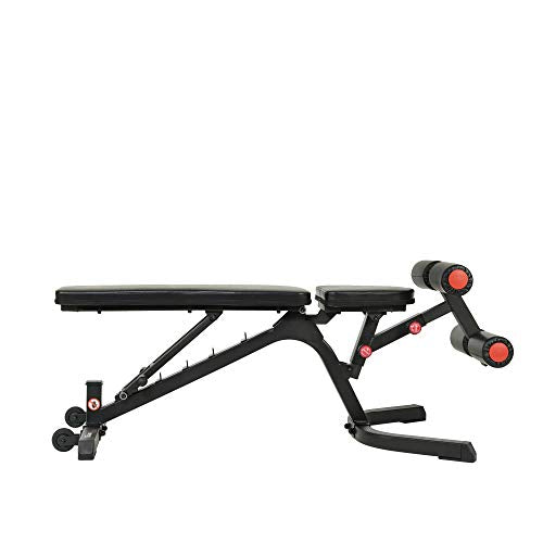 Sunny Health & Fitness Fully Adjustable Power Zone Utility Heavy Duty Weight Bench with 1000 LB Max Weight – SF-BH6920, Black