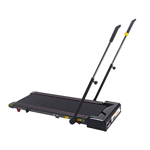 Sunny Health & Fitness Slim Folding Treadmill Trekpad with Arm Exercisers - SF-T7971, Black