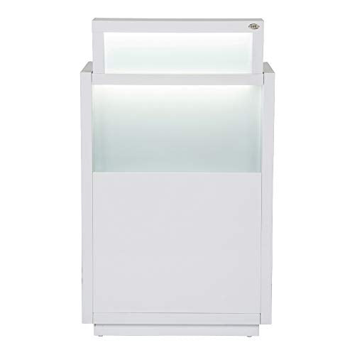 Dir Beauty Salon Reception Desk All Purpose Reception Counter with Illumination Lights - Orsacchiotto - White