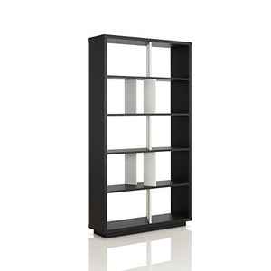 ioHOMES Davies Modern Bookcase/Display Shelf, Black/White