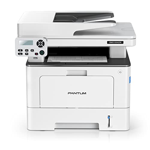 Laser Printer All in one Monochrome Multifunction Black and White Printer 40ppm,Auto Duplex,Copy＆Scan,Network and USB Only,Pantum BM5100ADN