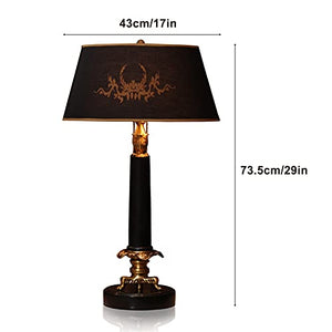 EARSHOT Modern Table Lamp with Fabric Lampshade, 29" H - Luxurious Nightstand Desk Light