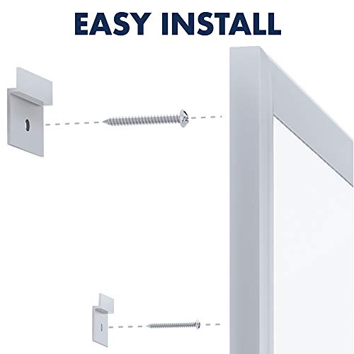 Quartet Magnetic Whiteboard, 8' x 4' White Board, Nano-Clean, Silver Aluminum Frame (SM538)
