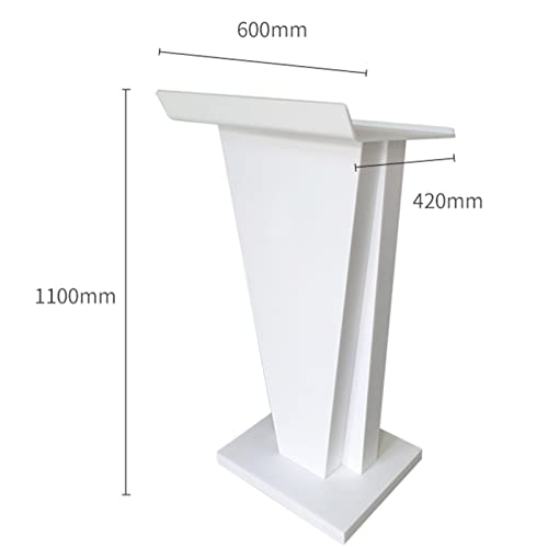 JOuan Acrylic Church Lectern Podium Stand - Portable 10mm Frosted Vertical Design