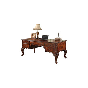 Best Master Furniture Carlisle Executive Traditional Office Desk - Walnut