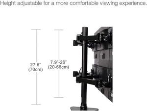 REPALY TV Cart Rolling TV Stand for 6 LCD Monitors 10"-27" - Adjustable Display Stand