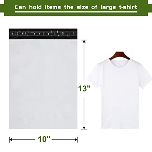 SJPACK 10x13-inch 3000 Bags 2.5 Mil Poly Mailers Envelopes Bags With Self-sealing Strip White Bags