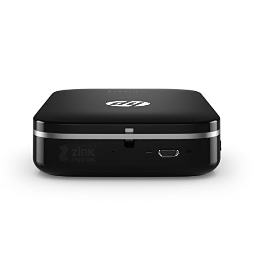 HP Sprocket Portable Photo Printer, Print Social Media Photos on 2x3" Sticky-Backed Paper - Black (X7N08A)