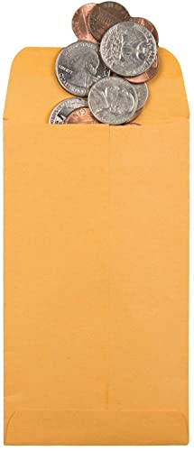 #5-1/2 Little Coin Envelopes, 3 1/8" W x 5 1/2" L, 20lb. - 5,000 Pack