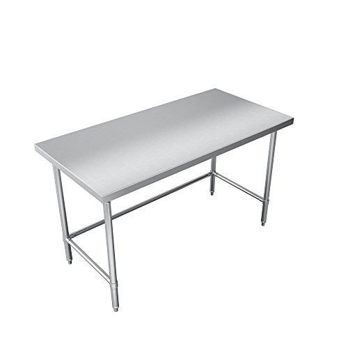 Standard Work Table, Galvanized Cross Brace, No Backsplash, 84 (L) X 30 (W) X 36 (H) Over All