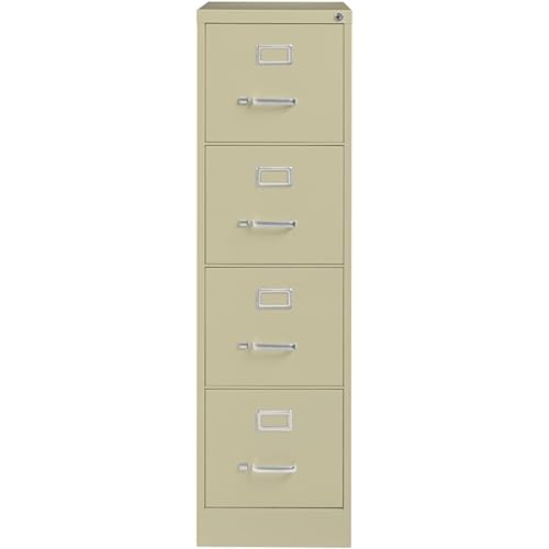 CommClad Cooper 25" 4-Drawer Metal Letter Width Vertical File Cabinet in Beige