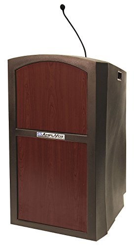 Amplivox Pinnacle Wired for Sound Lectern in Mahogany