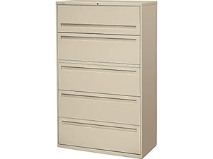 HON 795LL 700 Series Lateral File Cabinet with Roll-Out & Posting Shelves, 42w, Putty