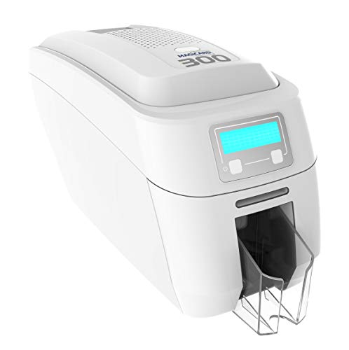 Magicard 300 Dual-Sided ID Card Printer & Supplies Bundle Badge Maker Machine (3300-0021)
