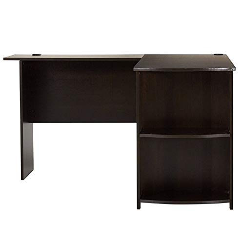 NUFR Home L-Shaped Computer Desk with Shelves Wooden Corner Desk Large PC Laptop Desk Study Table Workstation Gaming Desk for Home and Office