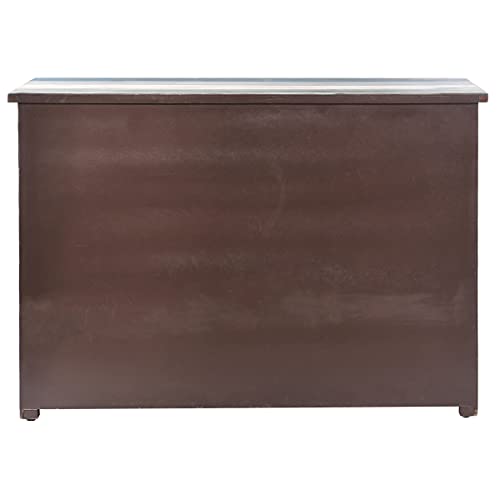 Collective Design Transitional Displaced Chevron Patterned 3-Door Espresso Finish Credenza