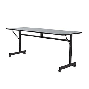 Correll Econline Flip Top Office Table, 24"x72", Gray Granite by Correll