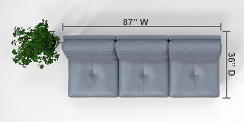 BREAKtime 3 Person Waiting Reception Lounge Chairs Set - Model 8130, Graphite Gray Leather