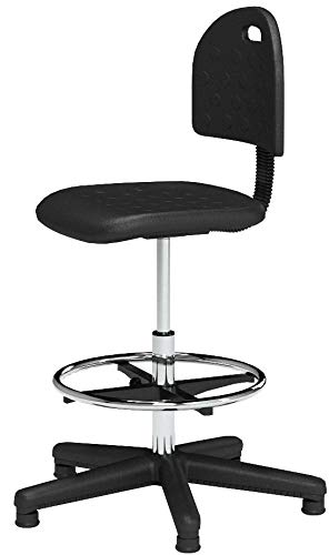 Safco Products 6680 Soft Tough Economy Workbench Chair (Optional arms sold separately), Black