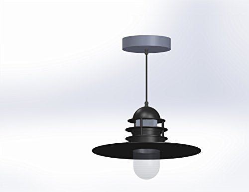 Voigt Home TR-100 Trident Pendant LED Light Fixture Black