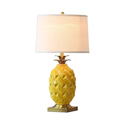 Vintage Ceramic Desk Lamp with Crack Pattern - Brass