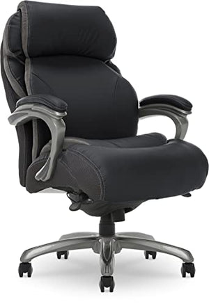 Serta Big and Tall Executive Office Chair with AIR Technology, Smart Layers Premium Elite Foam - Supports up to 350 lbs - Bonded Leather - Black